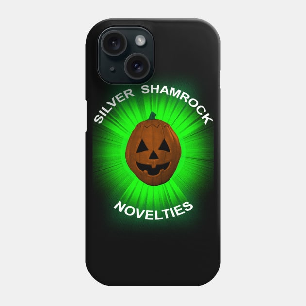 Silver Shamrock Pumpkin Head Phone Case by SquareDog