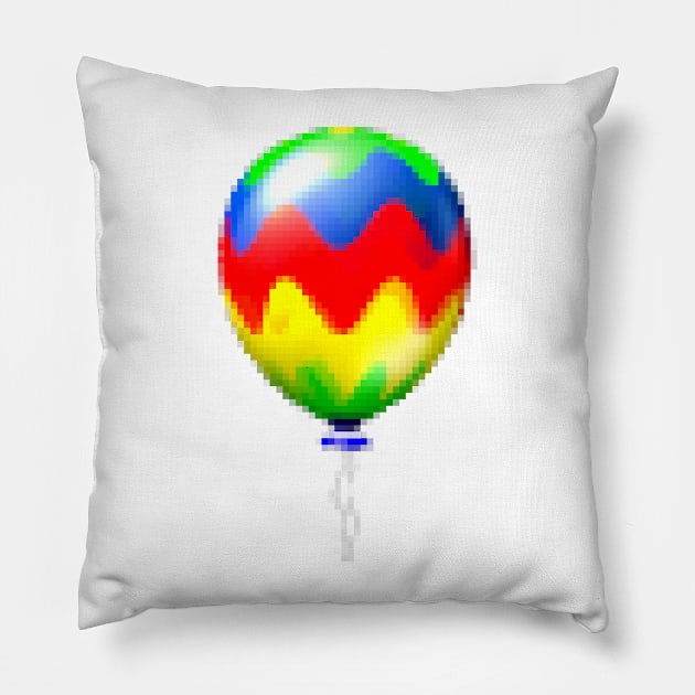 Rainbow Balloon Sprite Pillow by SpriteGuy95