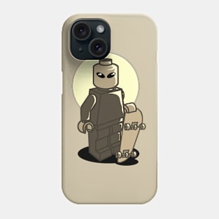 Blocky Style Skater Sepia Phone Case