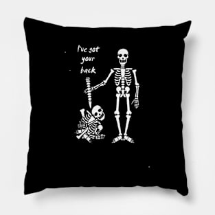 I've Got Your Back Friendship Skeleton Pillow
