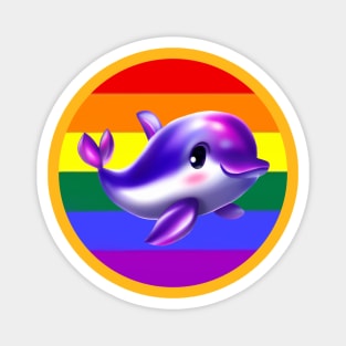 Dolphin LGBT Pride Magnet