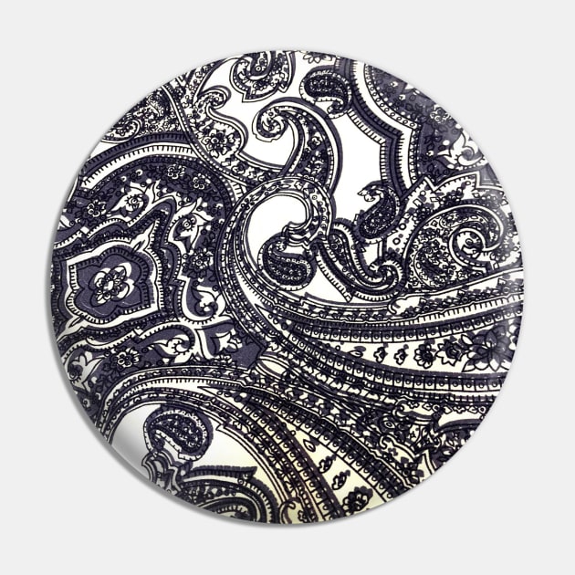 Blue Bandana Pattern Pin by CONCEPTDVS