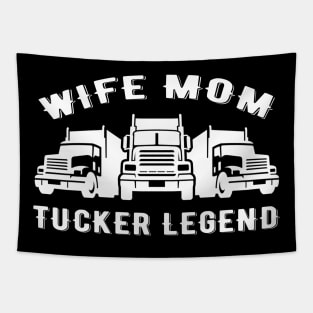 Wife Mom Trucker Legend Tapestry