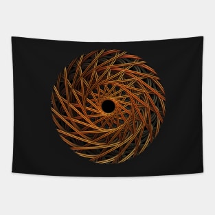 Swirling Gold Mandala Tapestry