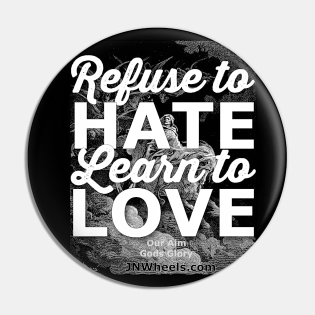 Hate and Love Design Pin by JNWheels