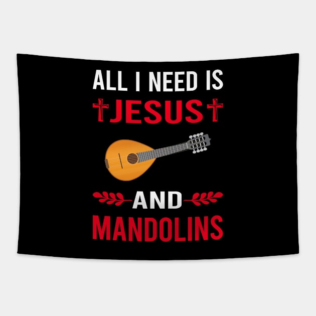 I Need Jesus And Mandolin Tapestry by Good Day