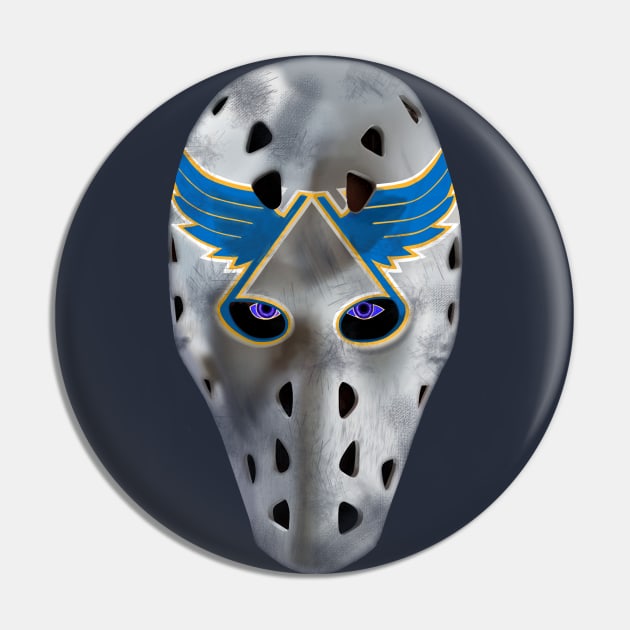 Ghost of Goalies Past - Distressed Pin by DistractedGeek