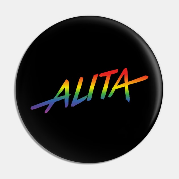 Battle Angel (rainbow effect) Pin by GraphicGibbon