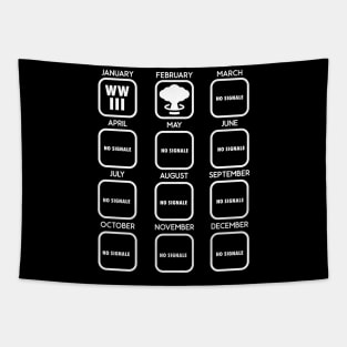 world war 3 / 2020 calendar world war meme Tapestry