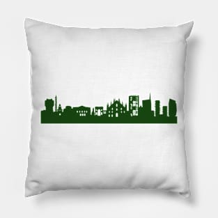 MILAN skyline in forest green Pillow