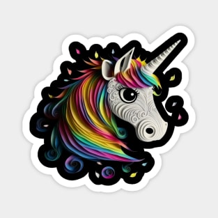 Paperdesign Art Of A Cute Unicorn 2 Magnet