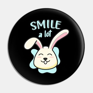 Cute Bunny Smile A Lot Funny Rabbit Pin