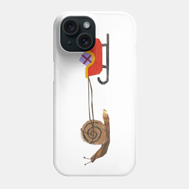 Snail Mail (Christmas sleigh) Phone Case by Babban Gaelg