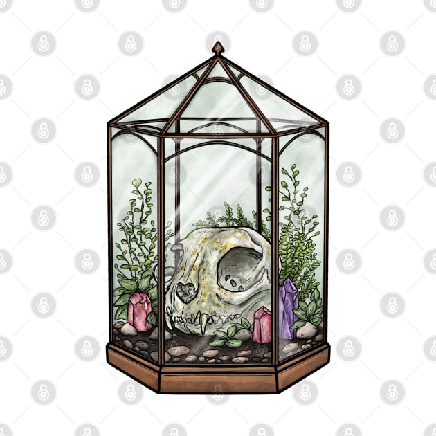 Cat Skull Terrarium by Jewelia