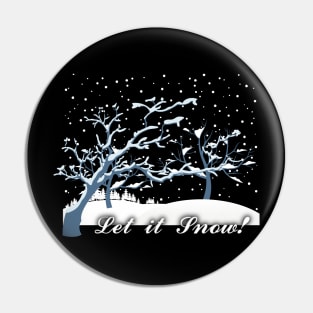 Frosted Trees Pin