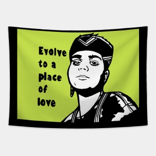 Political pop "evolve to a place of love" Tapestry