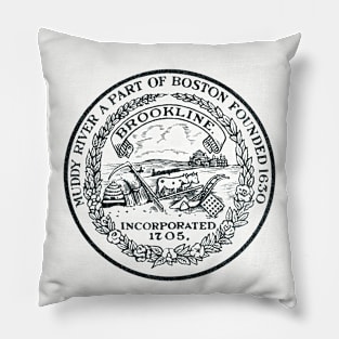 1951 Brookline Massachusetts Town Seal Pillow
