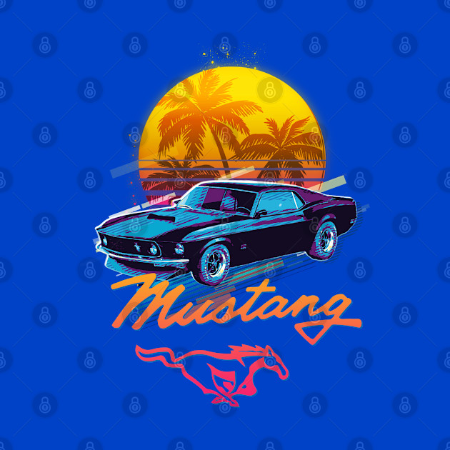 Mustang Retro Vintage Poster Look A01 - Mustang - Phone Case