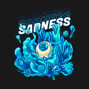 Sadness Eyes and Water Flower T-Shirt