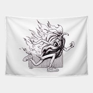 Flaming Pepper hot Tapestry