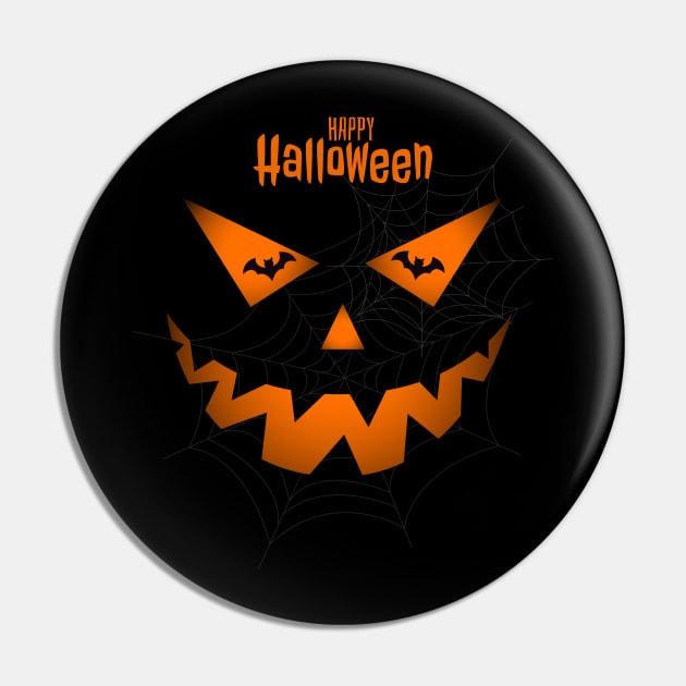 Happy Halloween T-shirt Pin by NizarDesign