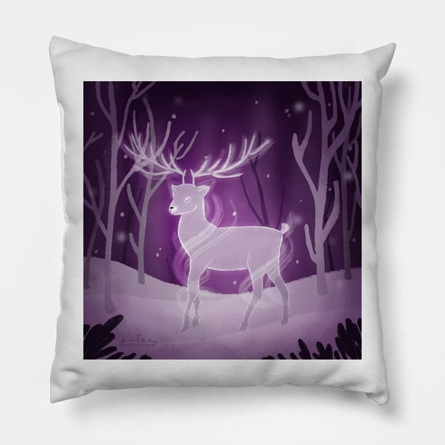 adorable deer Pillow by petraillustrationstudio