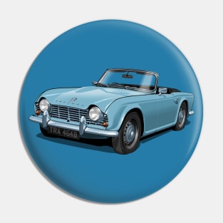 Triumph TR4 in powder blue Pin