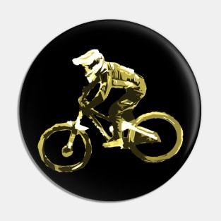 mtb downhill yellow Pin