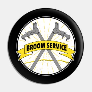 Broom Service Simple Grey Pin