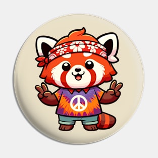 Red Panda's Hippie Peace Pin