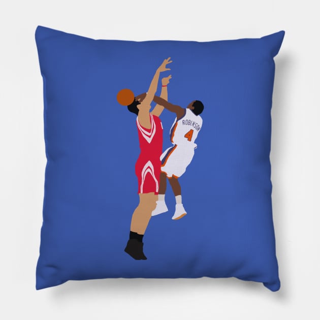 Nate Robinson Block On Yao Ming Pillow by rattraptees