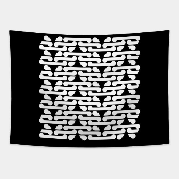 Abstract graphic white modern Tapestry by carolsalazar