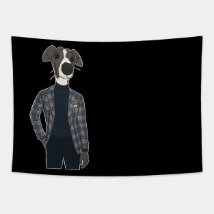 Adorable Italian greyhound sporting a super dapper mens suit Tapestry