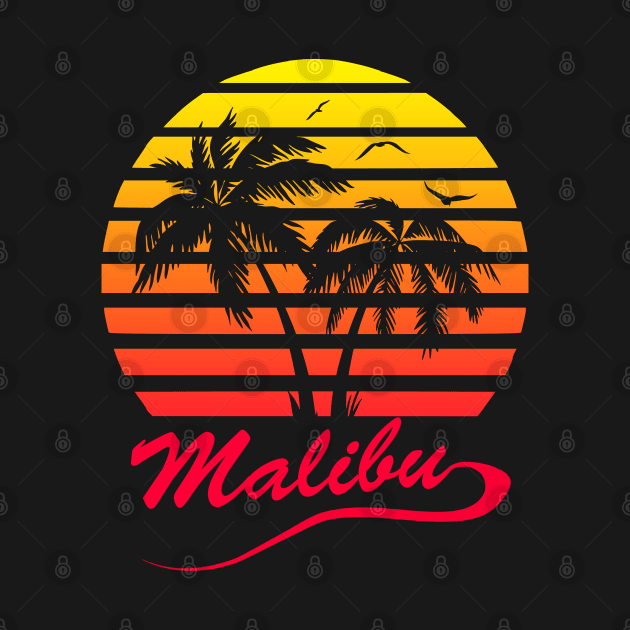 Malibu 80s Sunset by Nerd_art