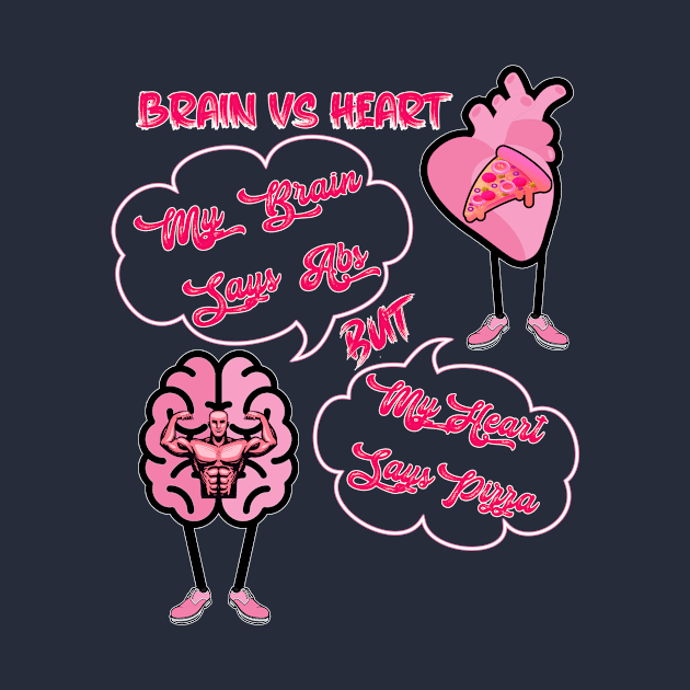 Brain vs Heart by JB's Design Store