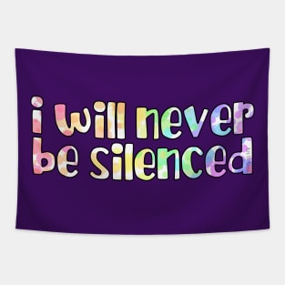 I will never be silenced rainbow spots Tapestry