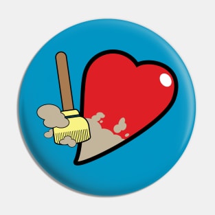 Clean Up Your Heart Pin