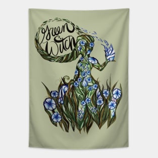 Green Witch Tapestry