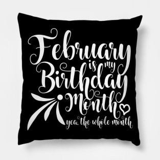 February Birthday Pillow