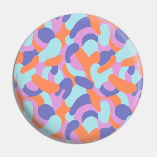 Colorful abstract swirls pattern in blue, teal, lavender and orange Pin