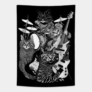 ROCK N ROLL CATS (Guitars, Bass, Drums) Cat Rock Band Tapestry