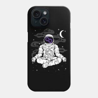 Astronaut Yoga Polygon Matic Coin To The Moon Crypto Token Cryptocurrency Blockchain Wallet Birthday Gift For Men Women Kids Phone Case