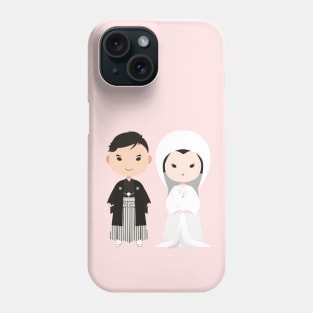 Japanese traditional wedding couple Phone Case