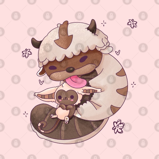 Momo and Appa Creature Cute by desiisart