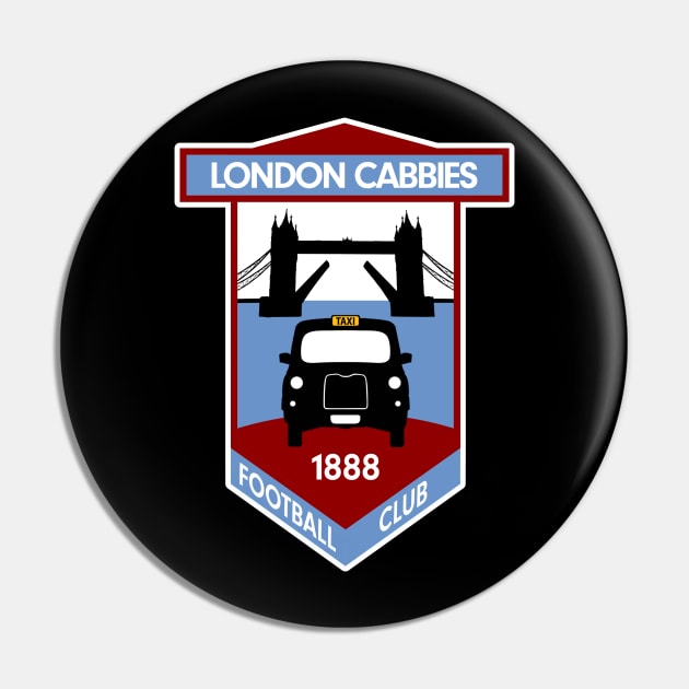 London Cabbies Football Club Pin by Kev Brett Designs