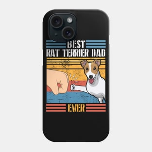 Rat Terrier Dog And Daddy Hand To Hand Best Rat Terrier Dad Ever Dog Father Parent July 4th Day Phone Case