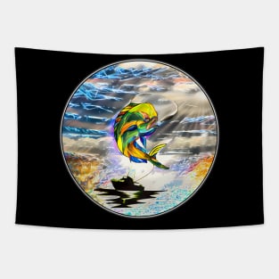 Mahi Mahi Dolphin Fish, Dorado fishing Tapestry