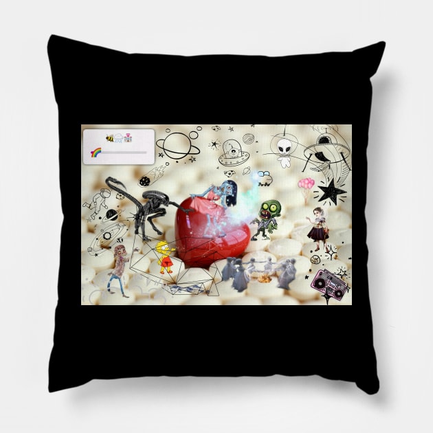 PEEP ART PRINTS Pillow by MICHAEL ZHOU