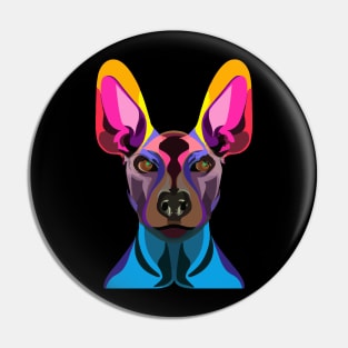 American Hairless Terrier Dog Stencil Pin