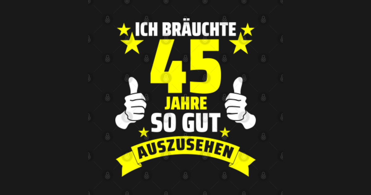 45 geburtstag 45 Geburtstag TShirt TeePublic